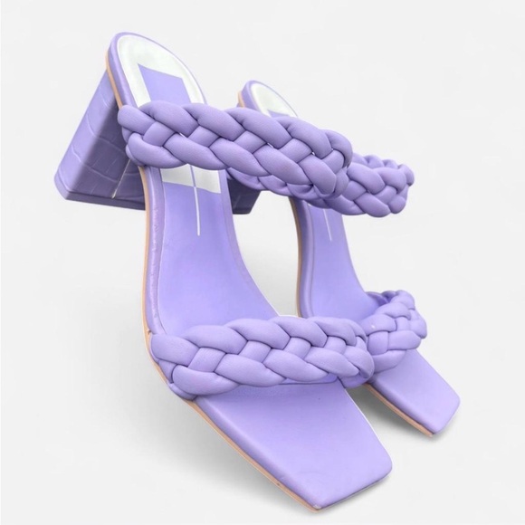 Dolce Vita Lavender Braided Double-Strap Slide Sandals - Picture 3 of 4